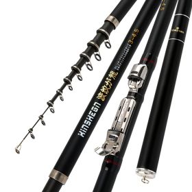 Corrugated Longji Fishing Rod Rocky Rod Light Hard Carbon Fishing Rod Hand And Sea Dual-purpose Fishing Gear Set (Option: Bare pole4.5M)