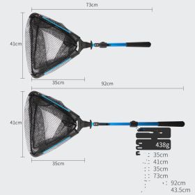 Aluminum Alloy Retractable Triangle Folding Hand Net Lure Fishing Net (Option: New Retractable)