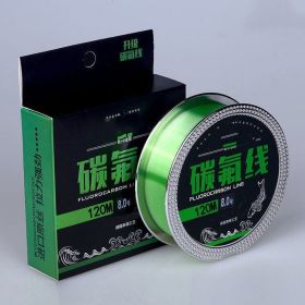 Fishing Gear Carbon Fluorine 120 Meter Soft Anti Roll Nylon Fishing Line (Option: Main line grass green-2.5)