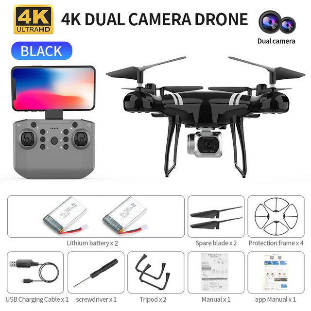 RC Drone Double 4K Wifi FPV HD Camera KY101 Drone Altitude Hold Gesture Mode Long Flying time RC Quadcopter Drone Toys For Boy RC Drone Double 4K Wifi FPV HD Camera KY101 Drone Altitude Hold Gesture Mode Long Flying time RC Quadcopter Drone Toys For Boy