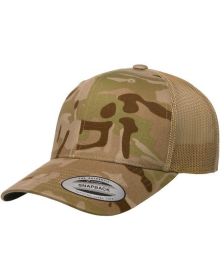 YP Classics® Retro Trucker Multicam® Snapback - MULTICAM - OS (Color: MLTICM ARID/ TAN, size: OS)